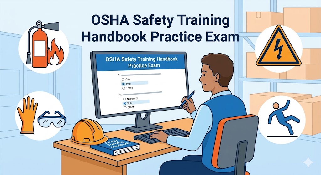 OSHA Safety Training Handbook Practice Exam Banner