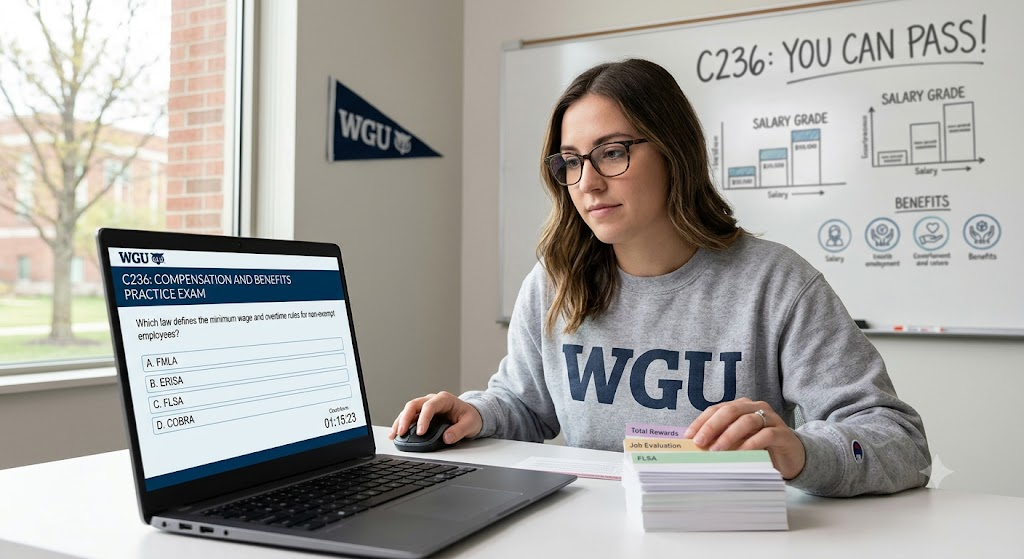 Western Governors University (WGU) HRM3600 C236 Compensation and Benefits Practice Exam Banner