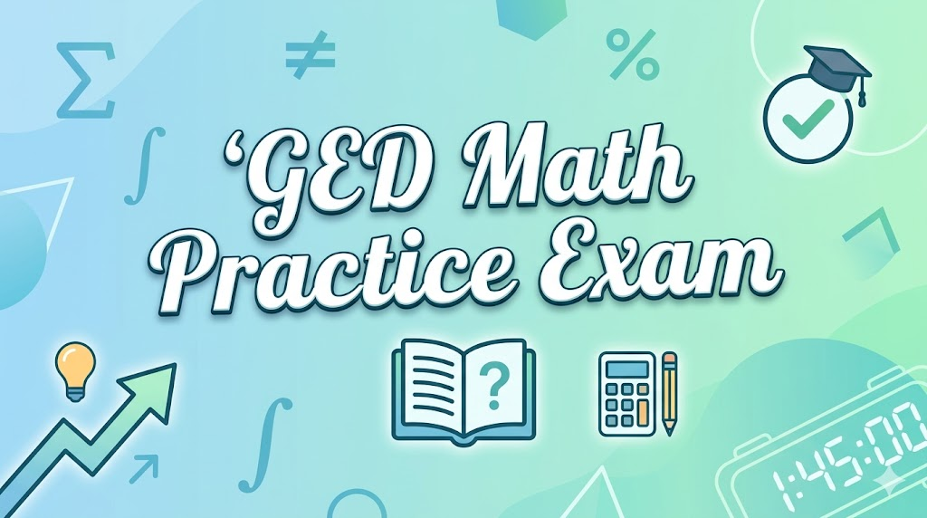 GED Math Practice Test Banner