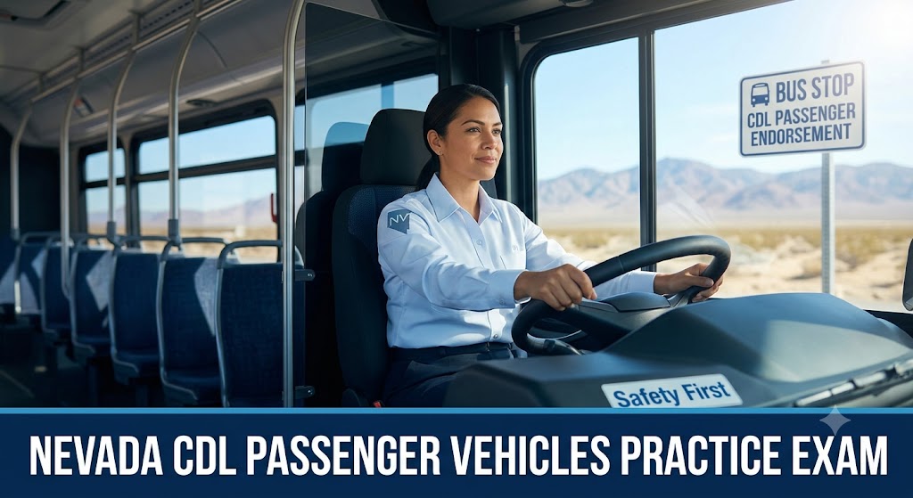 Nevada CDL Passenger Vehicles Practice Test Banner
