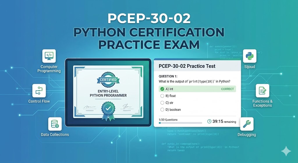 Certified Entry-Level Python Programmer (PCEP-30-02) Practice Exam Banner