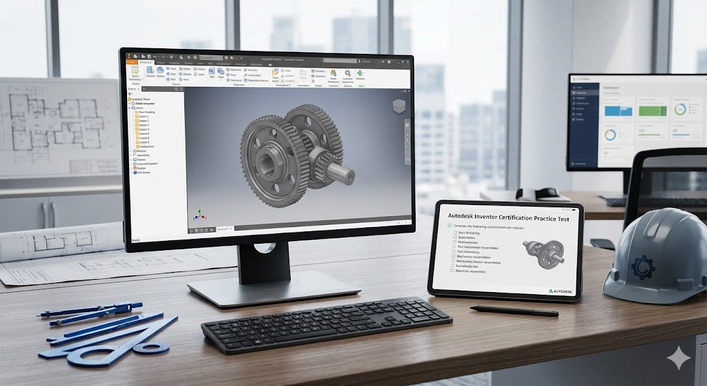 Autodesk Inventor Certification Practice Test. Banner