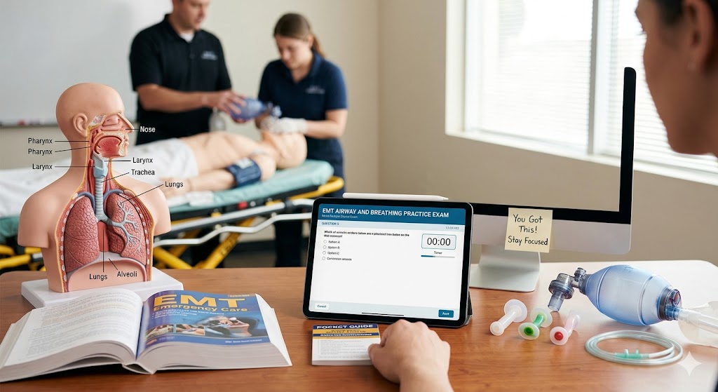 EMT Airway and Breathing Practice Exam Banner