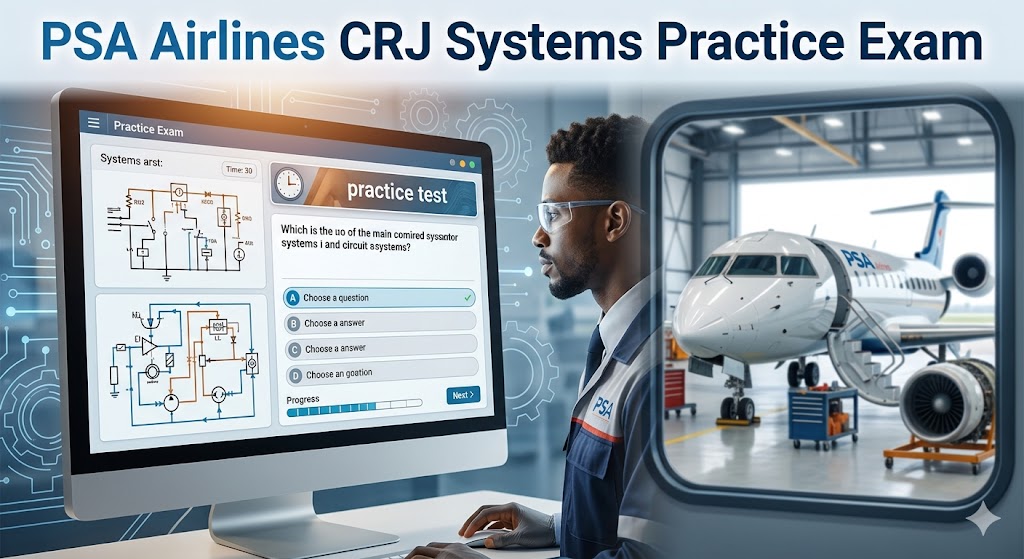 PSA Airlines Canadair Regional Jet Systems (PSA-CRJ) Practice Exam Banner