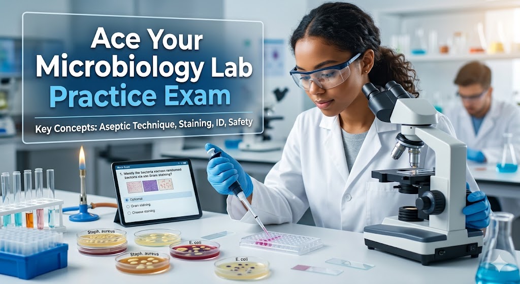 Microbiology Lab Practice Exam Banner