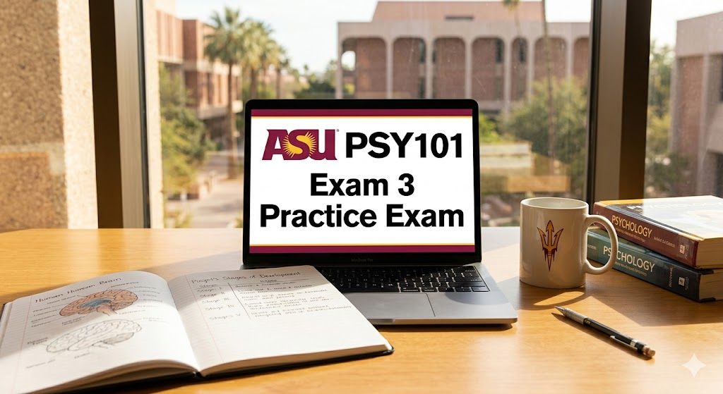 Arizona State University (ASU) PSY101 Introduction to Psychology Exam 3 Practice Banner