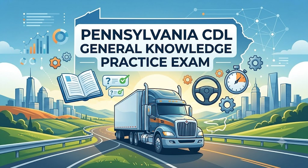 Pennsylvania CDL General Knowledge Test Simulator Banner