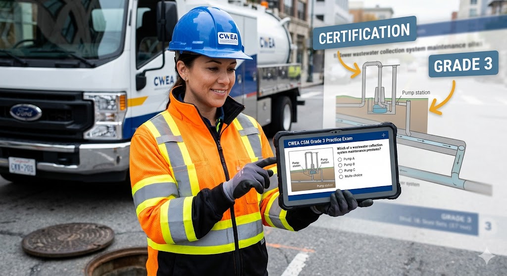CWEA Collections System Maintenance (CSM) Grade 3 Certification Practice Test Banner