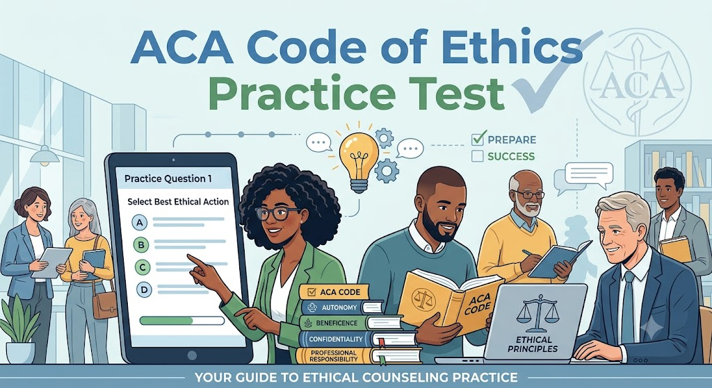 ACA Code of Ethics Practice Test Banner