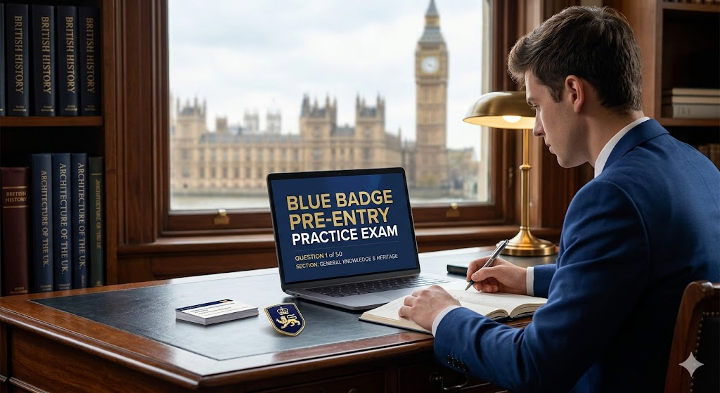 Blue Badge Pre-Entry Practice Test Banner