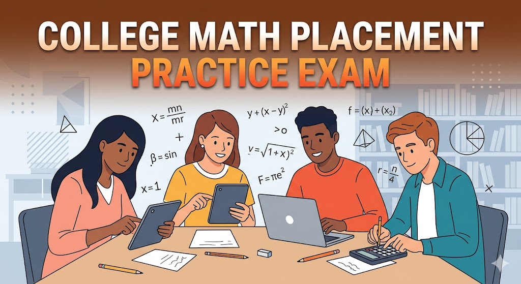 College Math Placement Practice Test Banner