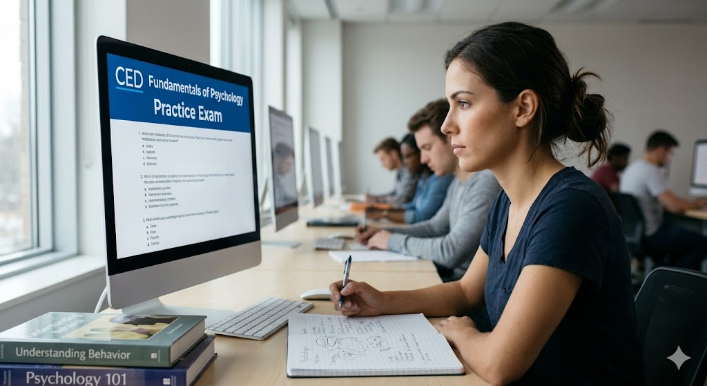 CED Fundamentals of Psychology Practice Test Banner
