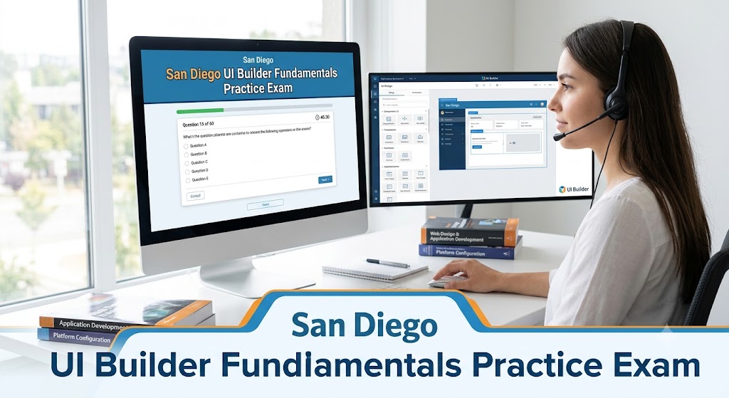 San Diego UI Builder Fundamentals Practice Exam Banner