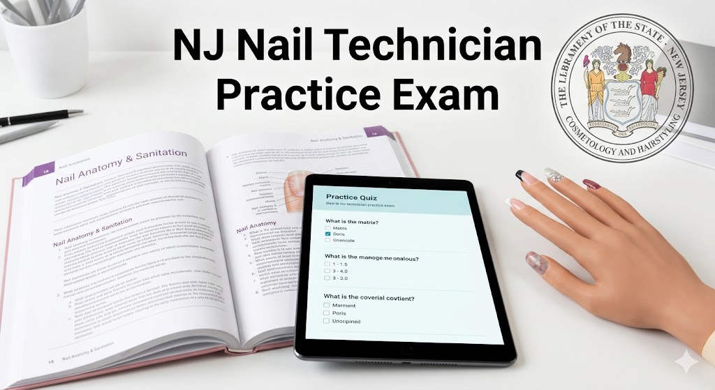 NJ Nail Technician Practice Exam Prep Banner