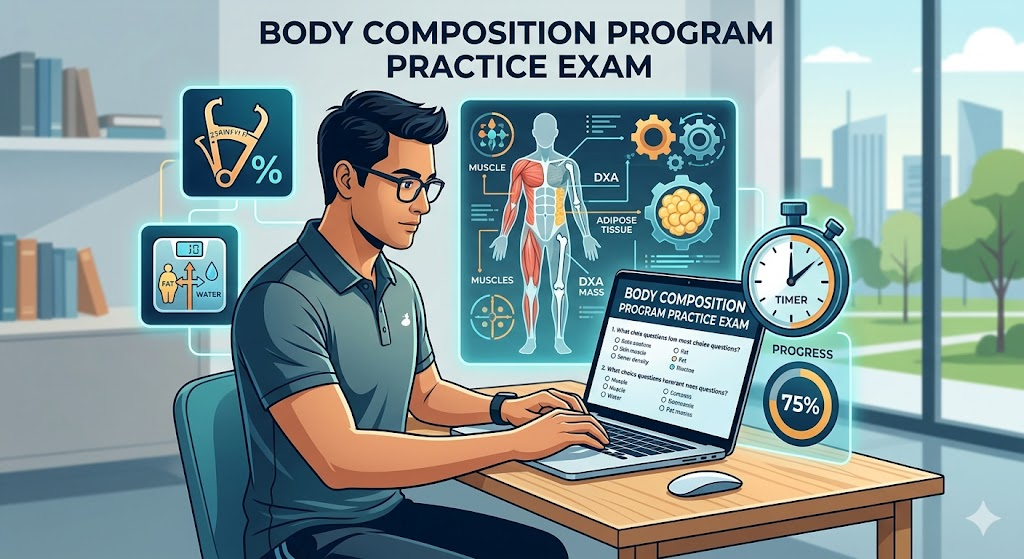 Body Composition Program Practice Exam Banner