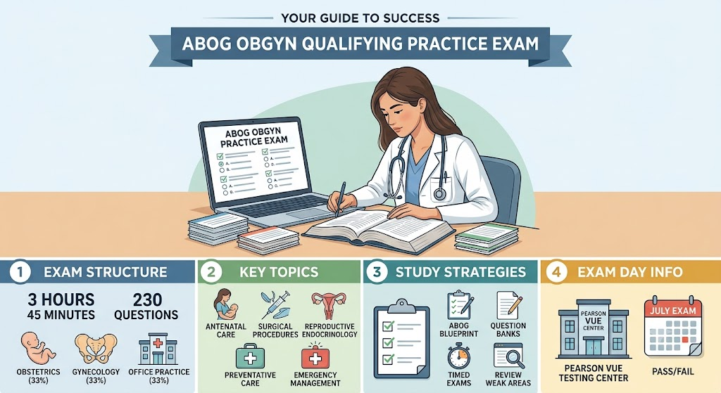 American Board of Obstetrics & Gynecology (ABOG) Qualifying Practice Exam Banner