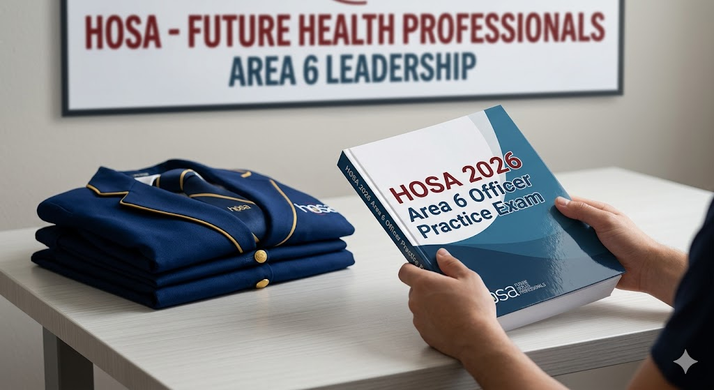 HOSA 2026 Area 6 Officer Practice Exam Banner