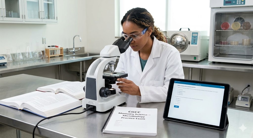 CGCC Mortuary Science – Microbiology Practice Exam Banner