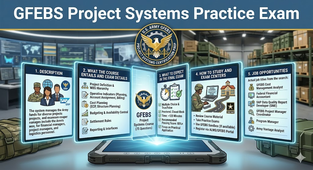 GFEBS Project Systems Practice Exam Banner