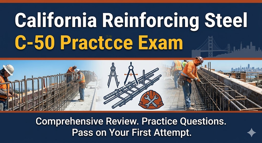 California Reinforcing Steel Contractor (C-50 License) Practice Exam Banner