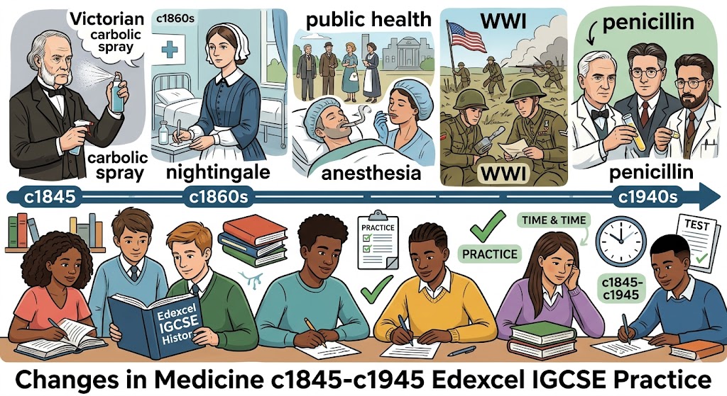 Edexcel IGCSE: Changes in Medicine c1845-c1945 Practice Test Banner