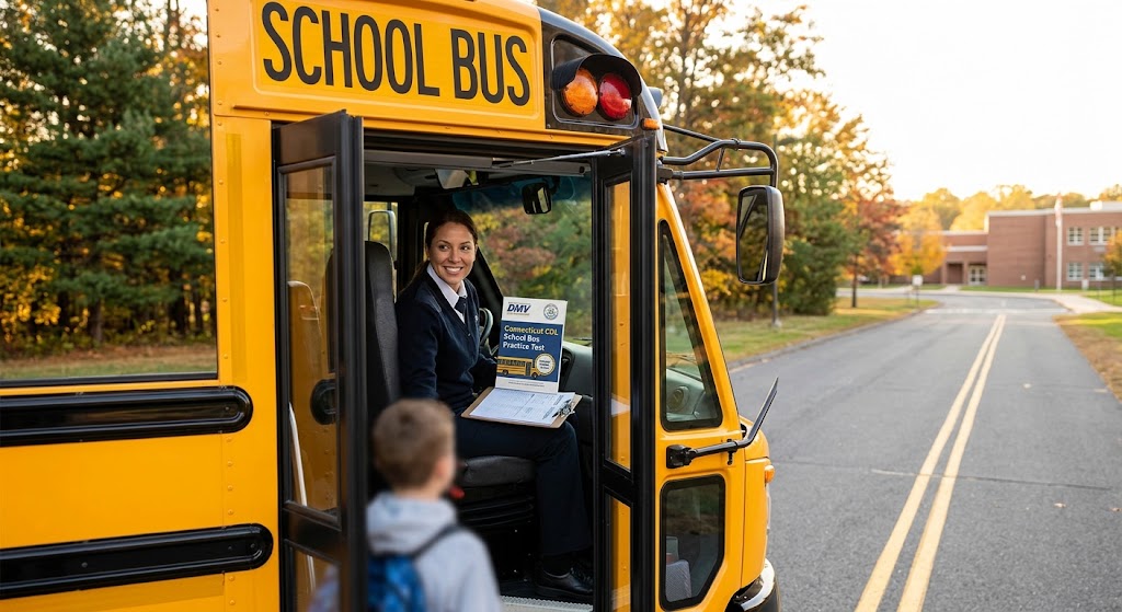 Connecticut CDL School Bus Practice Test Banner