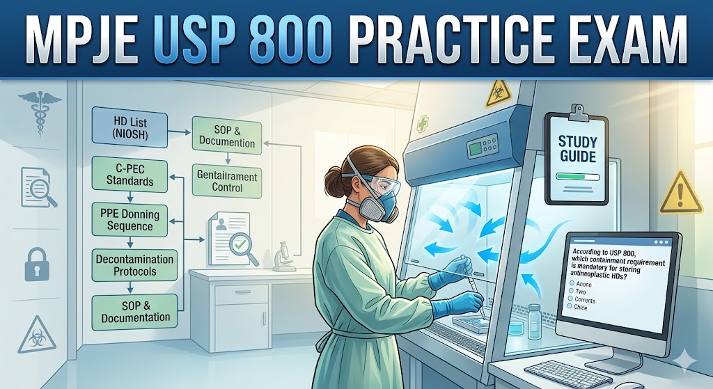 MPJE United States Pharmacopeia (USP) 800 Practice Exam Banner