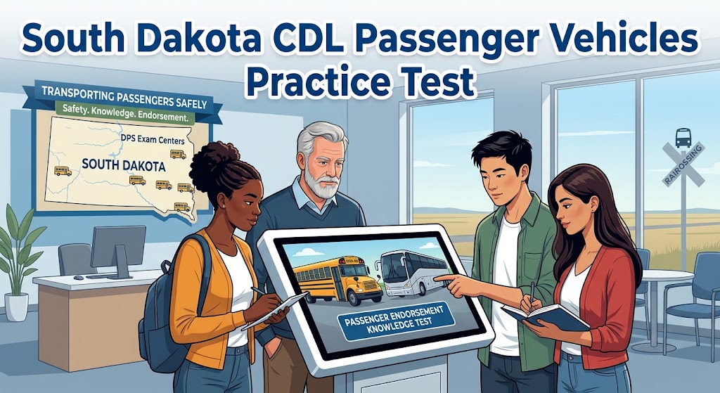 South Dakota CDL Passenger Vehicles Practice Test Banner