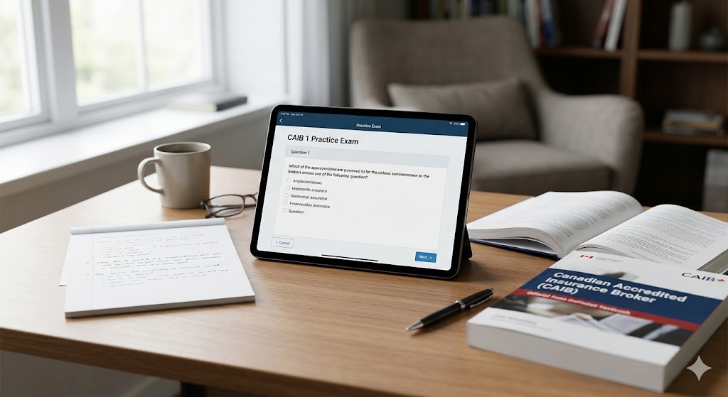 Canadian Accredited Insurance Broker (CAIB) One Practice Exam Banner
