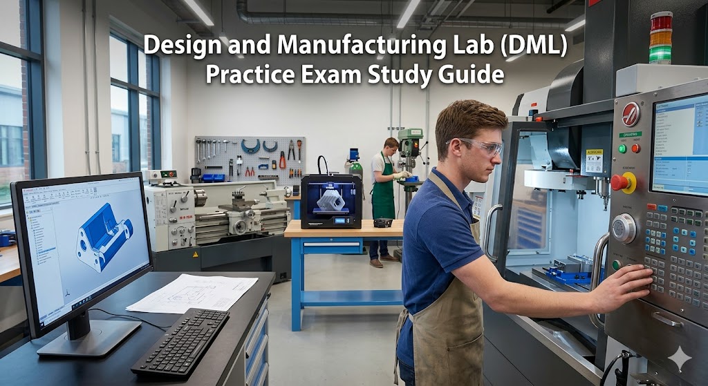 Design and Manufacturing Lab (DML) Practice Exam Banner