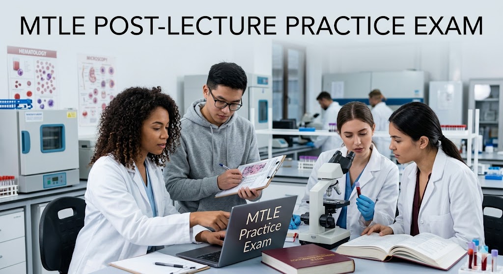 Medical Technology Licensure Examination (MTLE) Post-Lecture Practice Exam Banner