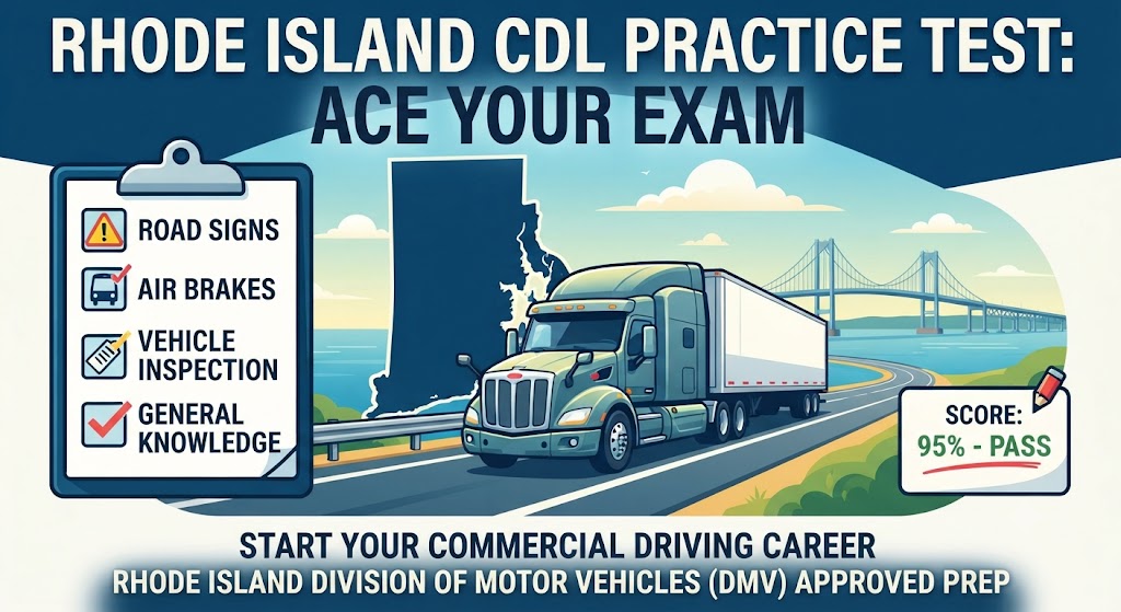 Rhode Island CDL Practice Test Banner