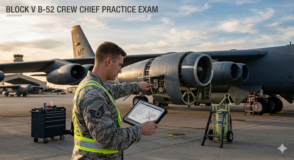 Block V B‑52 Crew Chief Practice Exam Banner