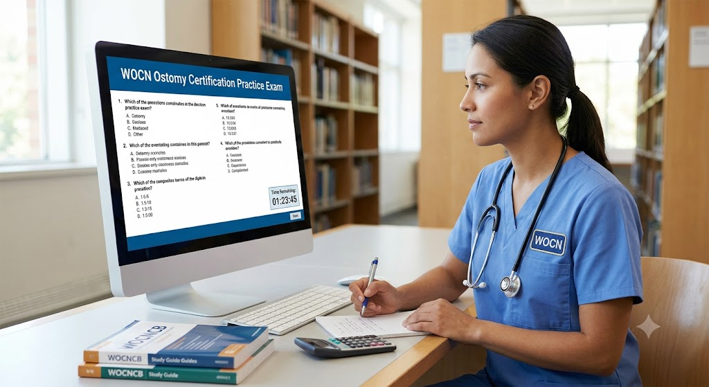 Wound, Ostomy, and Continence Nursing(WOCN) Ostomy Certification Practice Exam Banner