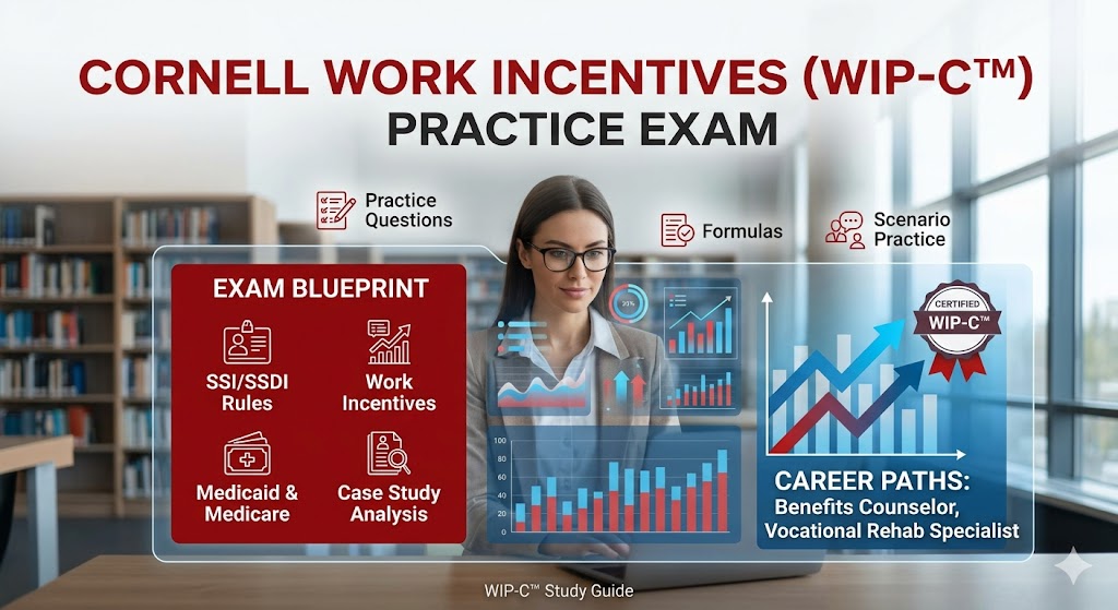 Cornell Work Incentives Certification (WIP-C™) Program Practice Exam Banner