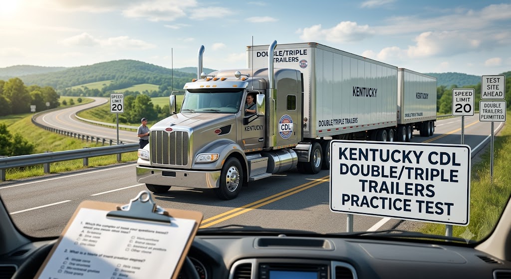 Kentucky CDL Double/Triple Trailers Practice Test Banner