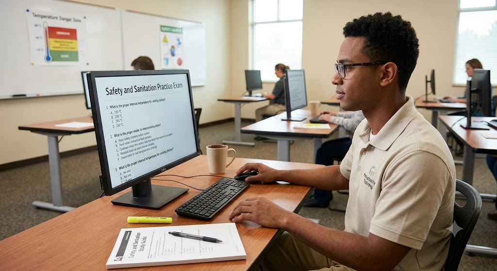 Safety and Sanitation Practice Test Banner