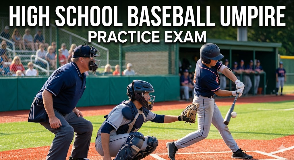 High School Baseball Umpire Practice Exam Banner