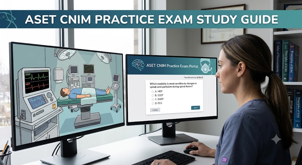 ASET Certification in Neurophysiologic Intraoperative Monitoring (CNIM) Practice Exam Banner