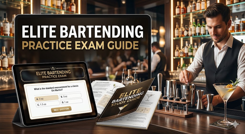 Elite Bartending Practice Exam Banner