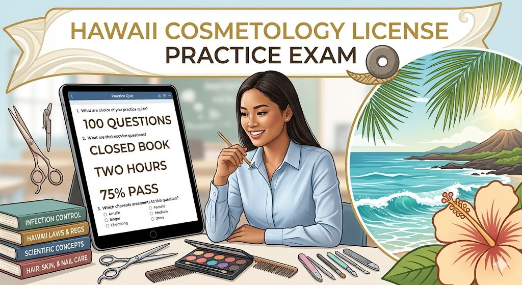Hawaii Cosmetology License Practice Test Banner