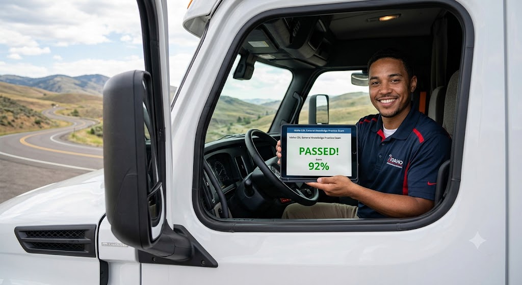 Idaho CDL General Knowledge Test Simulator Banner