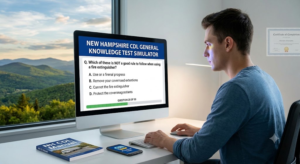 New Hampshire CDL General Knowledge Test Simulator Banner