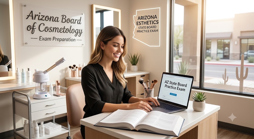 Arizona Esthetics State Board Practice Banner