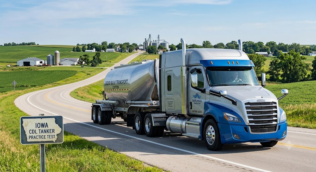 Iowa CDL Tanker Practice Test Banner