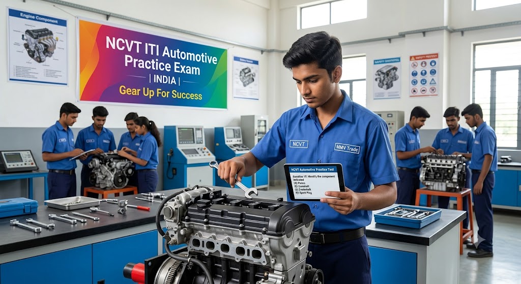 ITI NCVT Automotive Practice Test & Exam Prep | India Banner