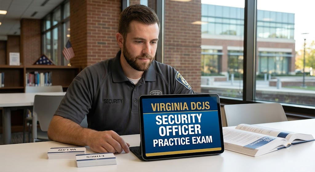 Virginia DCJS Security Officer Practice Exam Banner