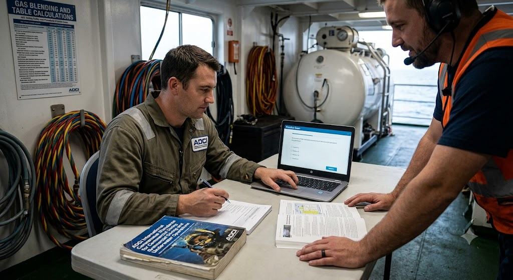 ADC Diving Safety and Procedures Practice Exam Banner