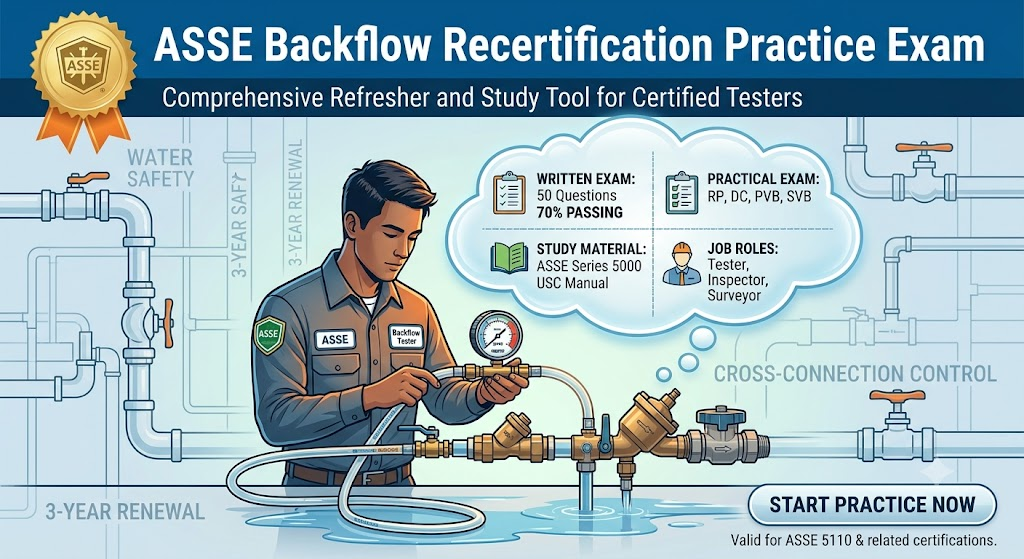 ASSE Backflow Recertification Practice Exam Banner