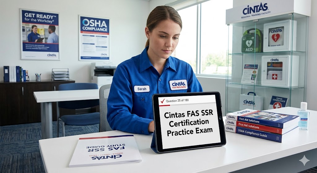 Cintas First Aid & Safety Service Sales Representative (FAS SSR) Certification Practice Test Banner